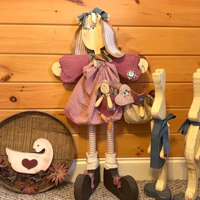 Wooden Bunnies and Country Duck Decor