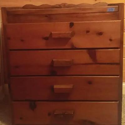 Wooden Chest and Side Table