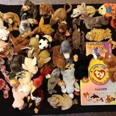 Large Collection of Ty Beanie Babies with Collector Cards