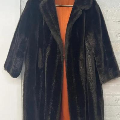 Vintage French Faux Fur Coat