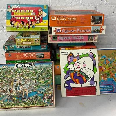 Children’s Puzzles, Vintage With Jigsaw Puzzles 