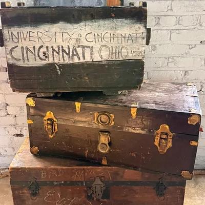 Large Wooden Boxes & Storage Trunks (3)