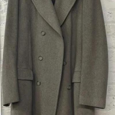 Vintage Man in Wool Overcoat