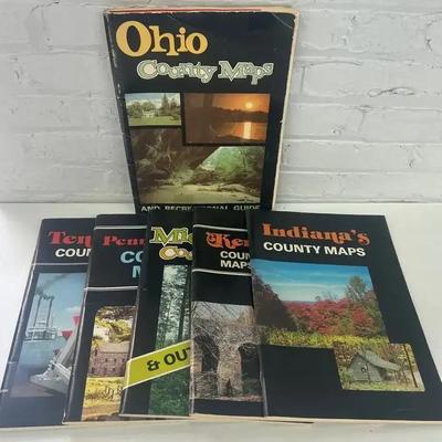 Vintage Oversized County Maps & Recreational Guides (6)