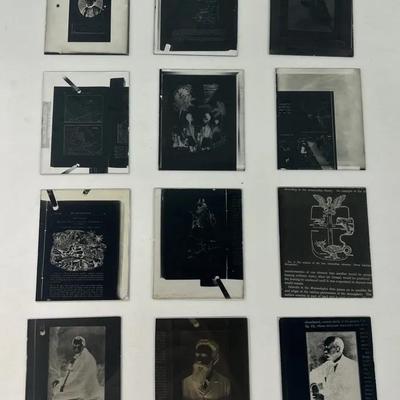 Vintage Glass Slides Unframed (12) Photo Negatives