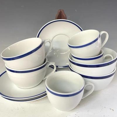 Williams-Sonoma Brasserie Blue Rim Dishes