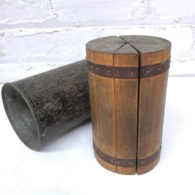 Dissected Wood And Leather Geometry Teaching Model, Antique 