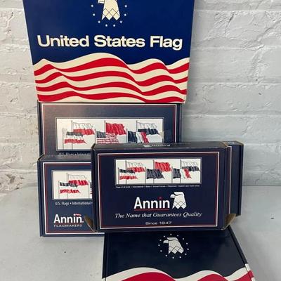 Six Boxed Flags, U.S. Flags With Two Gadsden Flags