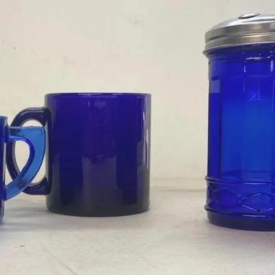 Blue Glass Kitchen Set 