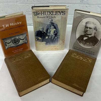 Collection Of Antique & Vintage T.H. Huxley Books (5)