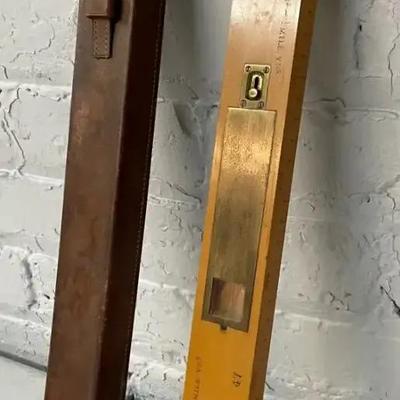 Antique Fraser & Son Brass And Wood Level With Case