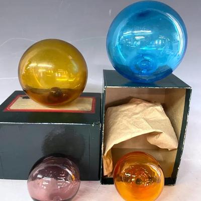 Vintage Hand Blown Glass Orbs