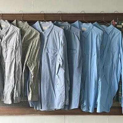 L.L.Bean Plaid and Denim Shirts (8), XXL Tall