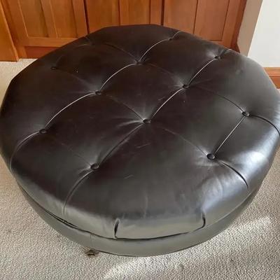 Sale Photo Thumbnail #10: Leather Ottoman