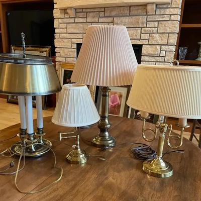Sale Photo Thumbnail #15: Brass Lamp Lot 