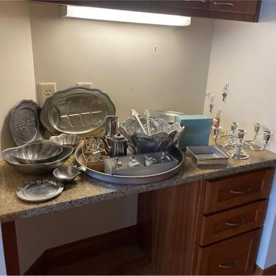 Sale Photo Thumbnail #14: Pewter / Silver plate Lot 