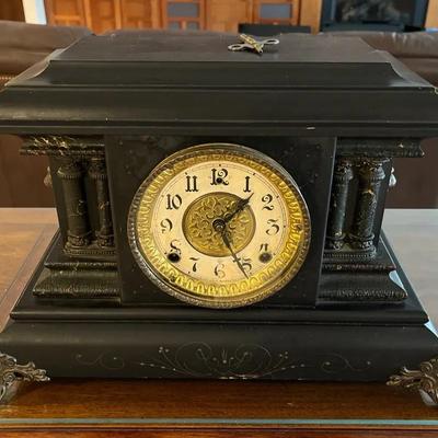 Sale Photo Thumbnail #47: Antique Wm L Gilbert Mantel Clock