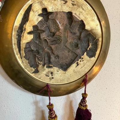 Chinese Bronze Wall Plate