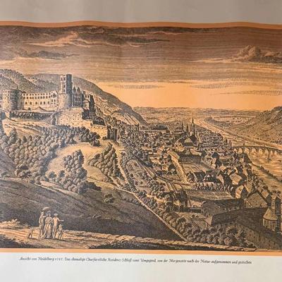 German Heidelberg Wall Art Prints (Lot of 5)