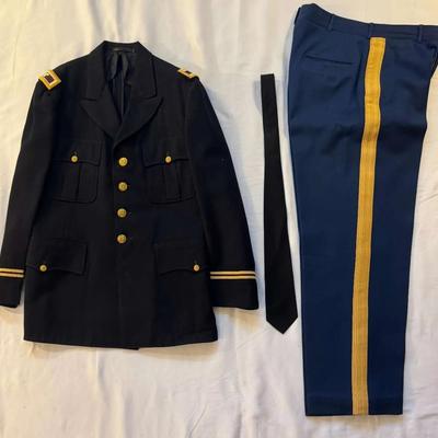 Vintage US Army NCO Dress Blue Uniform Jacket and Pants