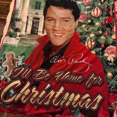 Elvis Christmas Throw Blanket 40x56