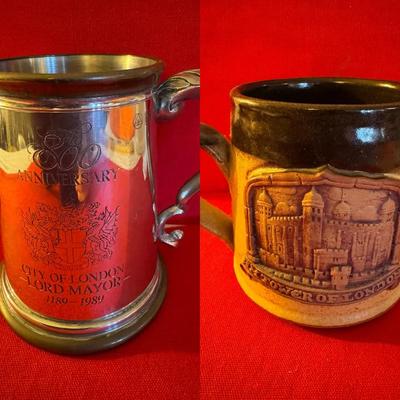London-themed commemorative tankards