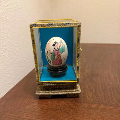 Vintage Friar And Porcelain Painted Egg