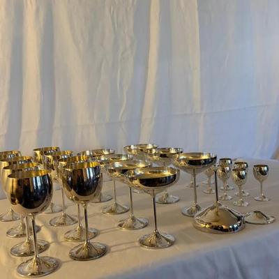 Silver Plated Stemware (24 piece)