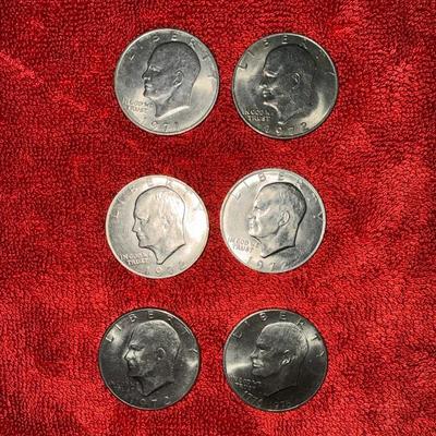 6 Eisenhower Dollars