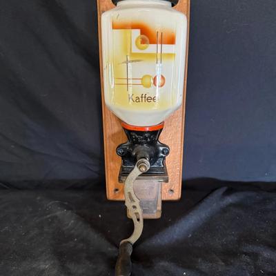 Antique Wall Mounted German "Kaffee" Grinder