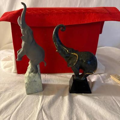 Statement Elephant Sculptures – Contemporary Decor (2-Piece Lot)”