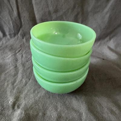 Vintage Fire King Jadeite 5” Bowls (Set of 4)