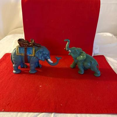 Pair of Small Decorative / Novelty Elephant Figurines