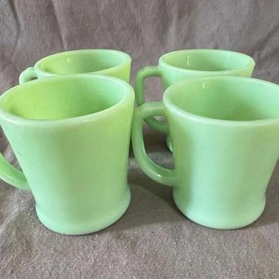 Vintage Fire King Jadeite Mugs (Set of 4)