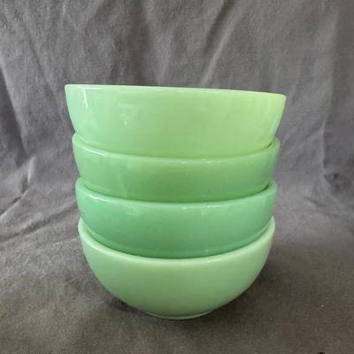Vintage Fire King Jadeite 5” Bowls (Set of 4)