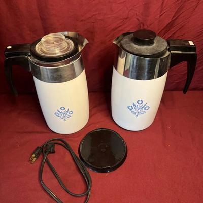 Corningware Blue Cornflower 10-Cup Percolators (Set of 2)