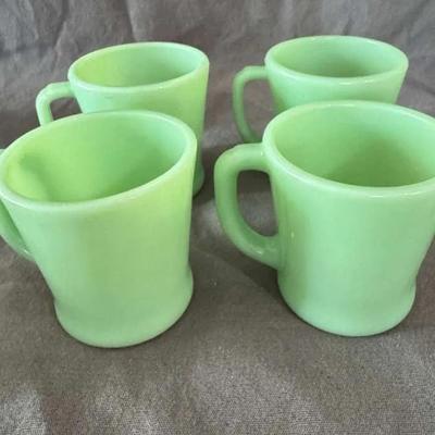 Vintage Fire King Jadeite Mugs (Set of 4)