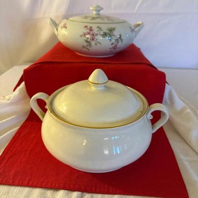 Vintage Porcelain And Vintage Stoneware Serving Dishes