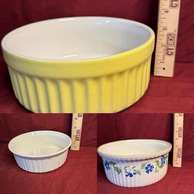 Mixed Set Stoneware Ramekin / Soufflé Dish