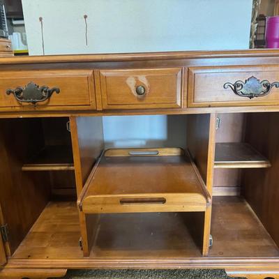 Vintage Ethan Allen Drop Leaf Buffet 