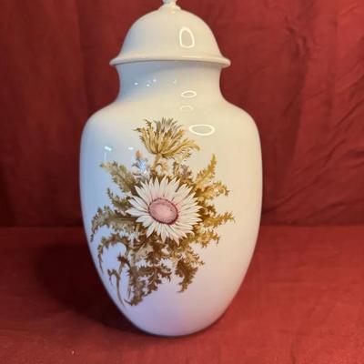 Kaiser ‘Silberdistel’ West Germany Porcelain Lidded Jar with Gilt Finial”