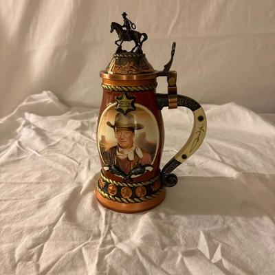John Wayne “The Duke” Western Beer Stein with Figural Lid