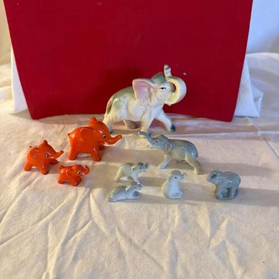 Misc Ceramic Miniature Elephants 