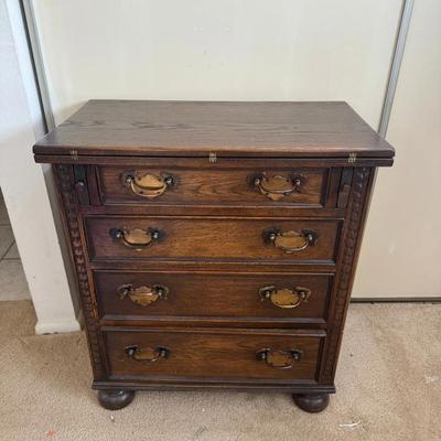 Antique Chest with Fold Out Top