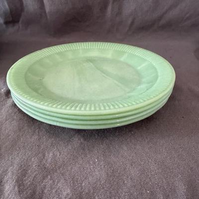 Vintage Fire King Jadeite 9" Plates (Set of 4)