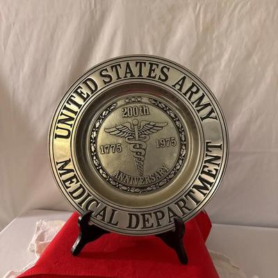 United States Army Medical Department 200th Anniversary Commemorative Plate (1775–1975)