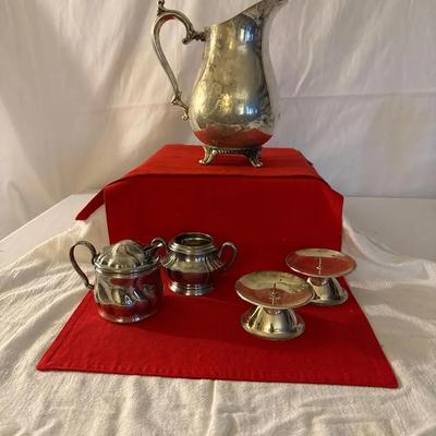“Vintage silver-plated table accessories & serving pieces