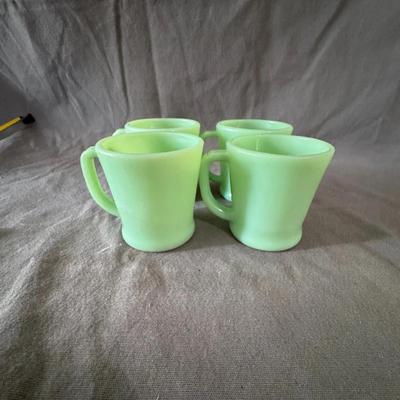 Vintage Fire King Jadeite Mugs (Set of 4)