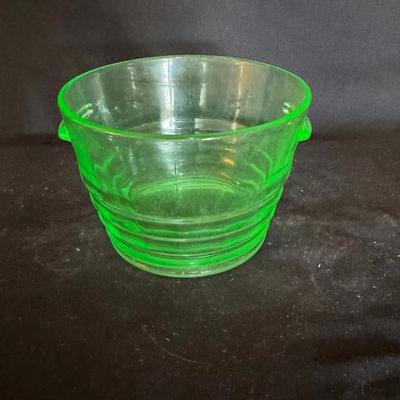 Uranium Glass Small Ice Bucket