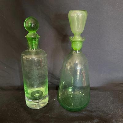 Depression Glass Decanters (Set of 2)
